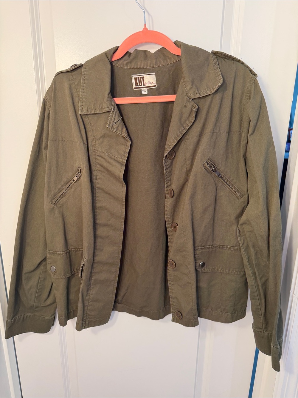 Kut from the Kloth Olive Military Field Jacket